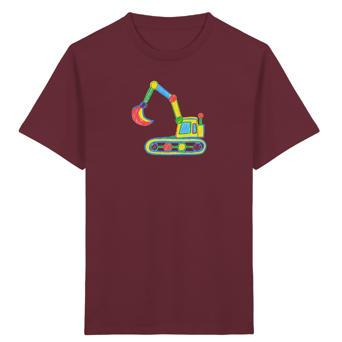 Bunter Punkt Bagger - Kinder Bio T-Shirt
