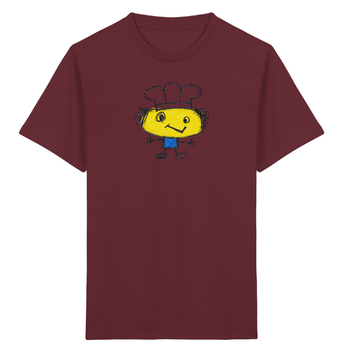 Kritzelkopf mit Kochmütze - Kinder Bio T-Shirt