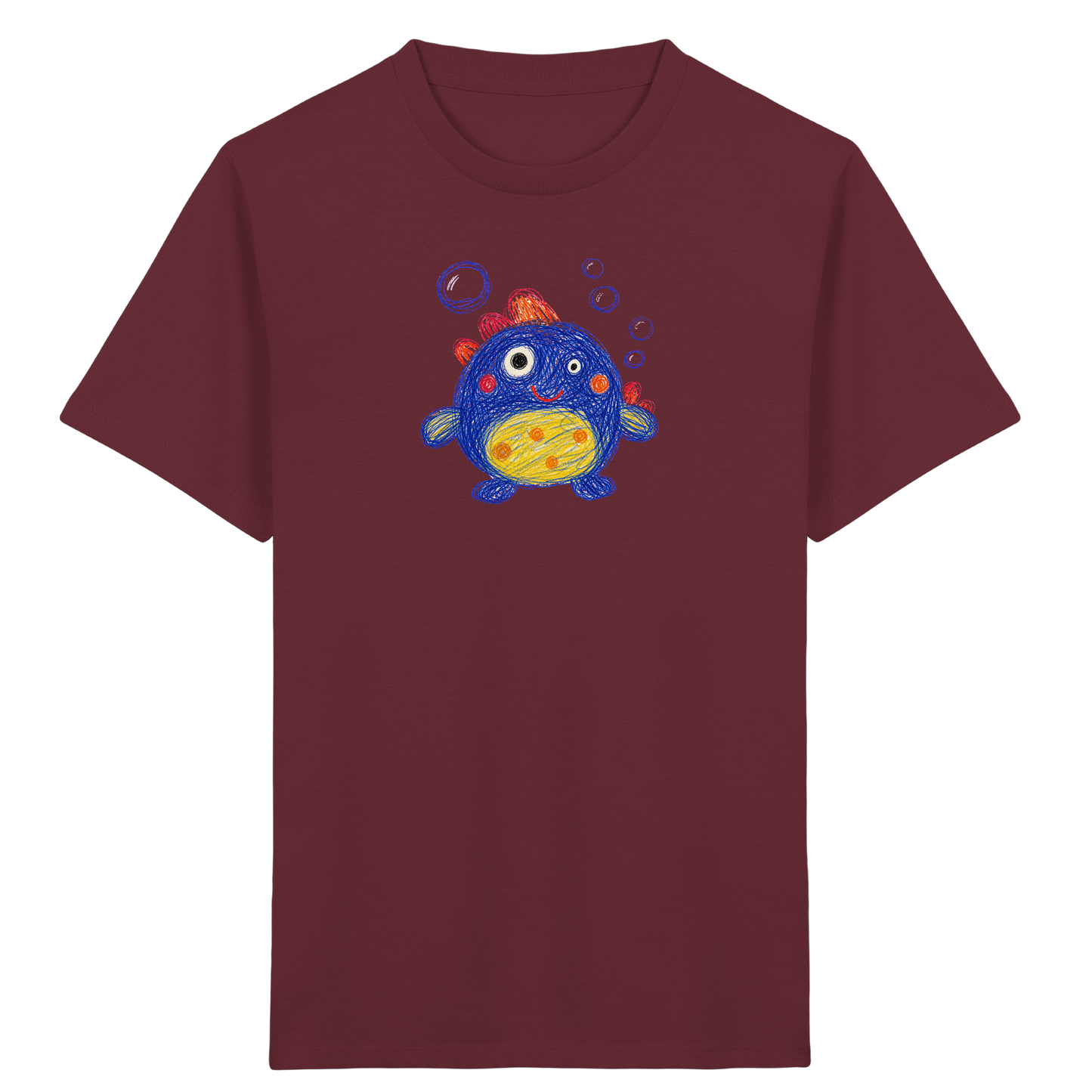 Blubberbauch Unterwasser Monster - Kinder Bio T-Shirt Vorderseite