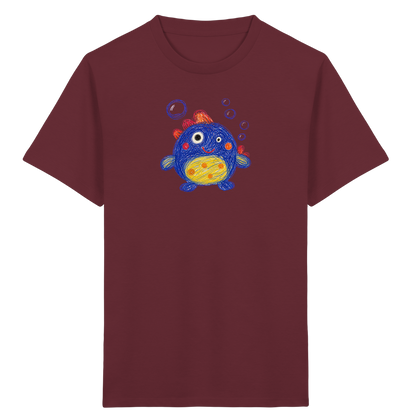 Blubberbauch Unterwasser Monster - Kinder Bio T-Shirt Vorderseite