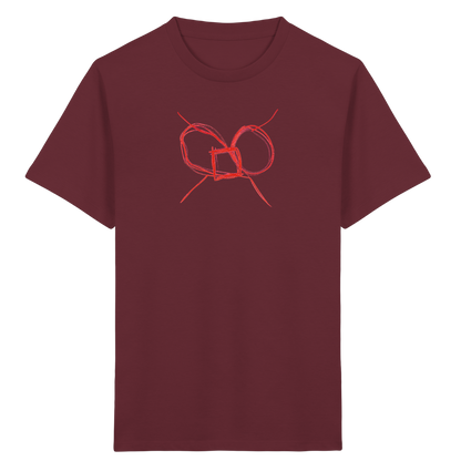 Ziegelrote Wackelschleife Kinder T-Shirt - Kinder Bio T-Shirt Vorderseite