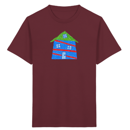 Blaues Balkenhaus Kinder T-Shirt - Kinder Bio T-Shirt