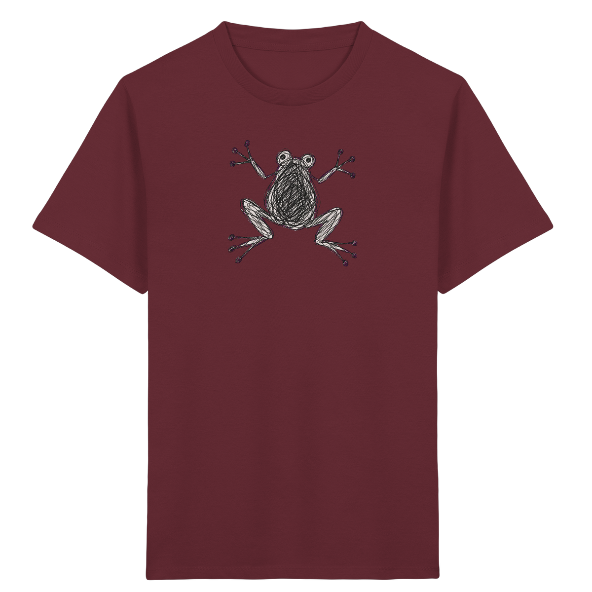 Frosch von oben Kinderzeichnung - Kinder Bio T-Shirt