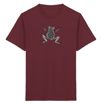 Frosch von oben Kinderzeichnung - Kinder Bio T-Shirt