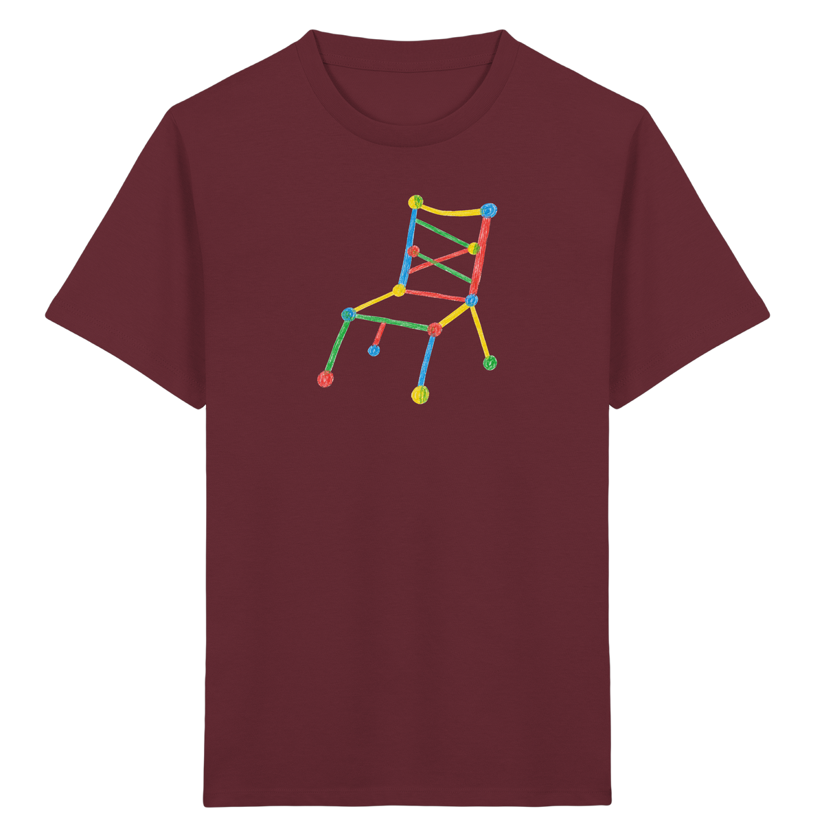 Bunter Kritzelstuhl für Kinder - Kinder Bio T-Shirt
