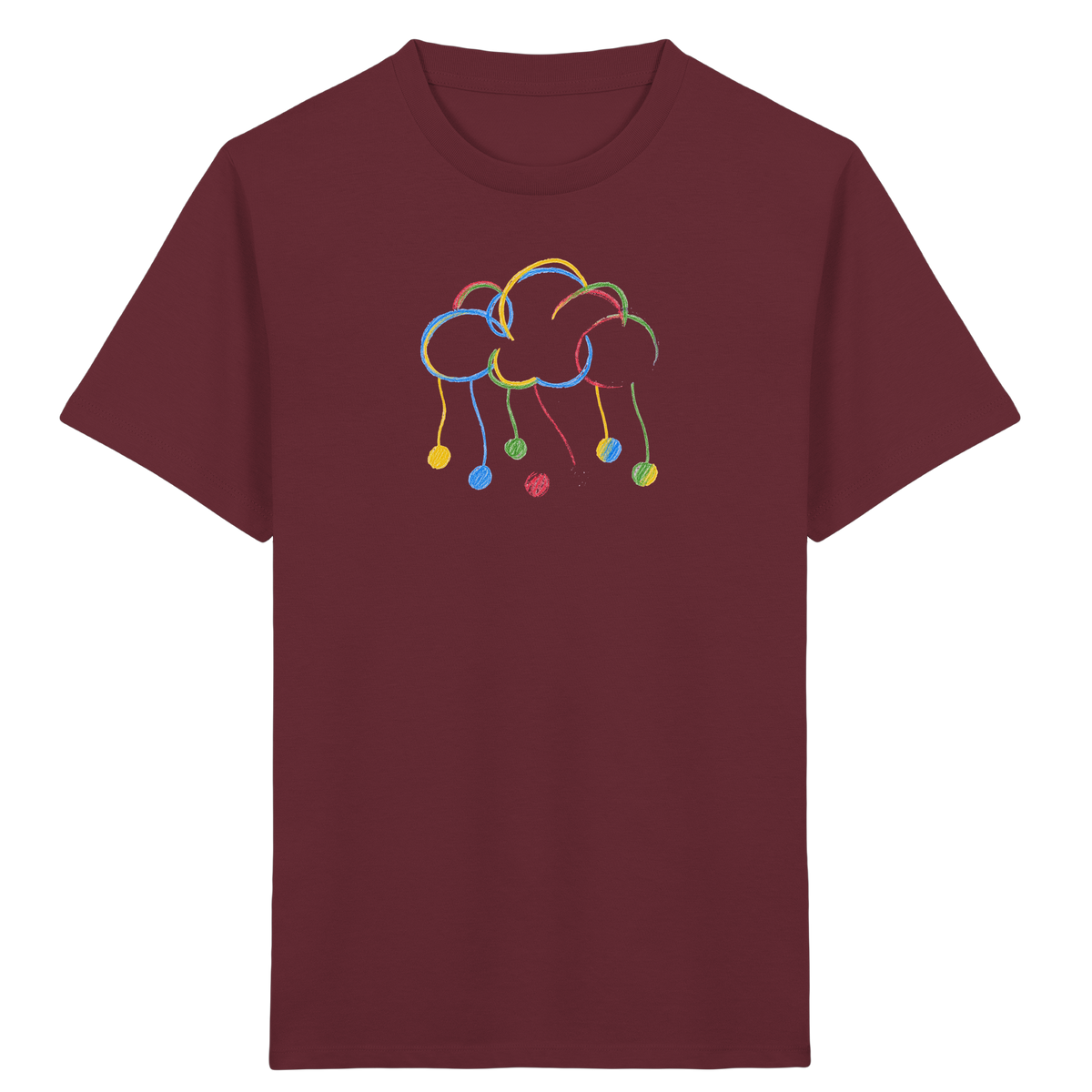 Bunte Farbpunkt Wolke - Kinder Bio T-Shirt