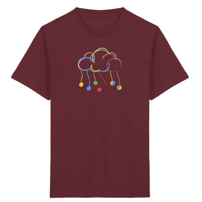 Bunte Farbpunkt Wolke - Kinder Bio T-Shirt