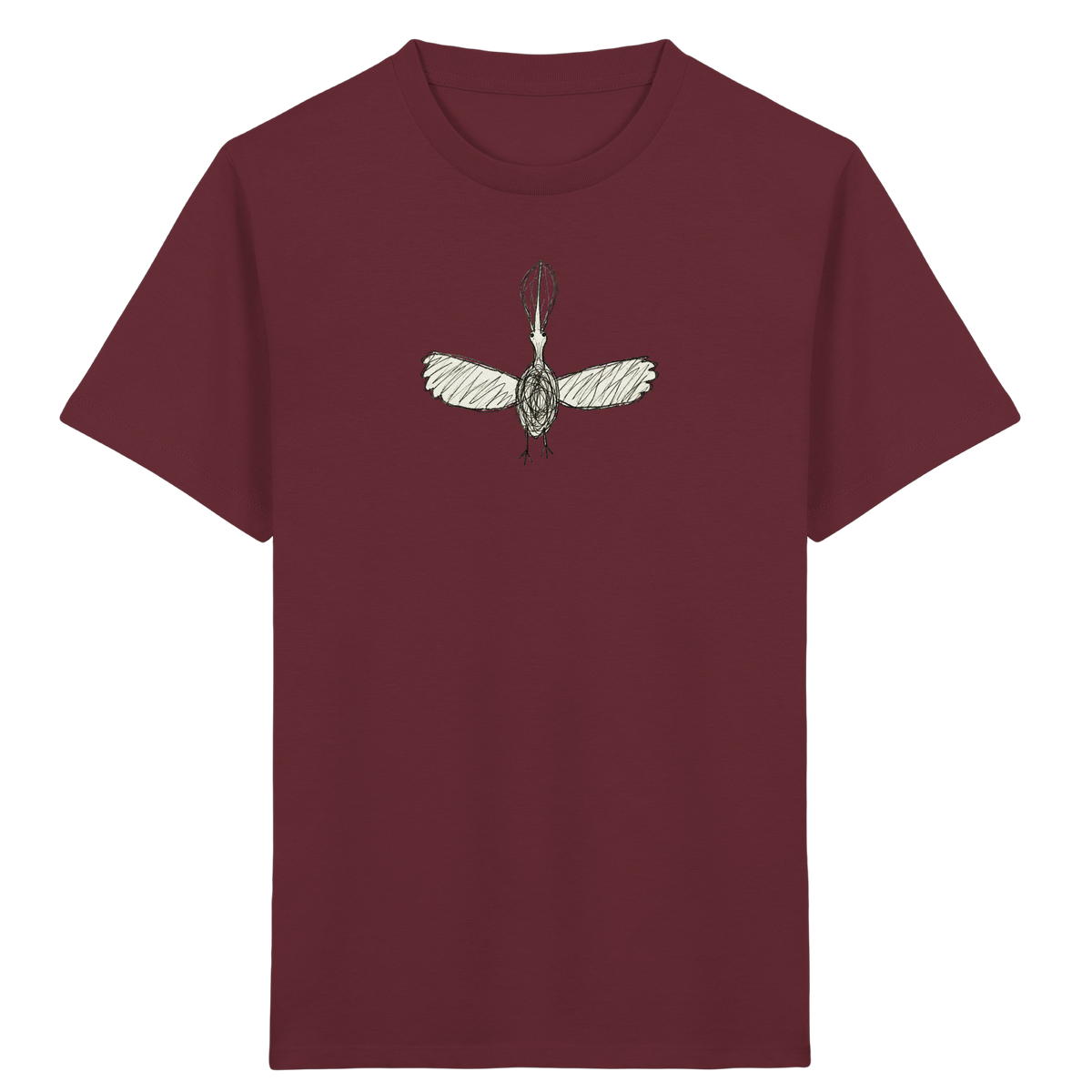 Pelikan von oben gezeichnet - Kinder Bio T-Shirt