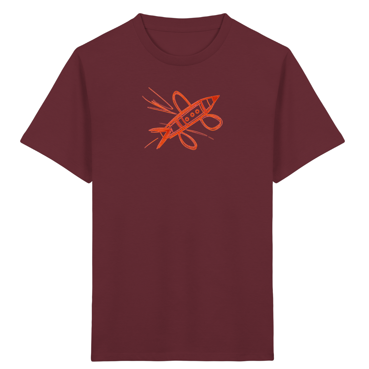 Kupferne Bleistiftrakete für Kinder - Kinder Bio T-Shirt Vorderseite
