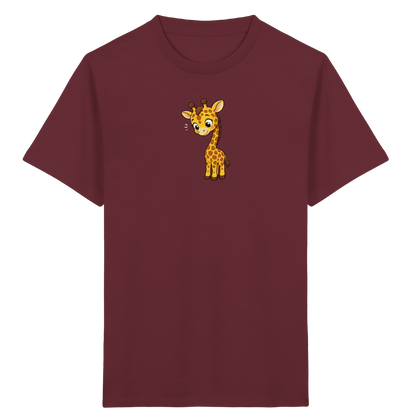 Niedliche Giraffe: Fröhliches Kinder-T-Shirt - Kinder Bio T-Shirt Vorderseite