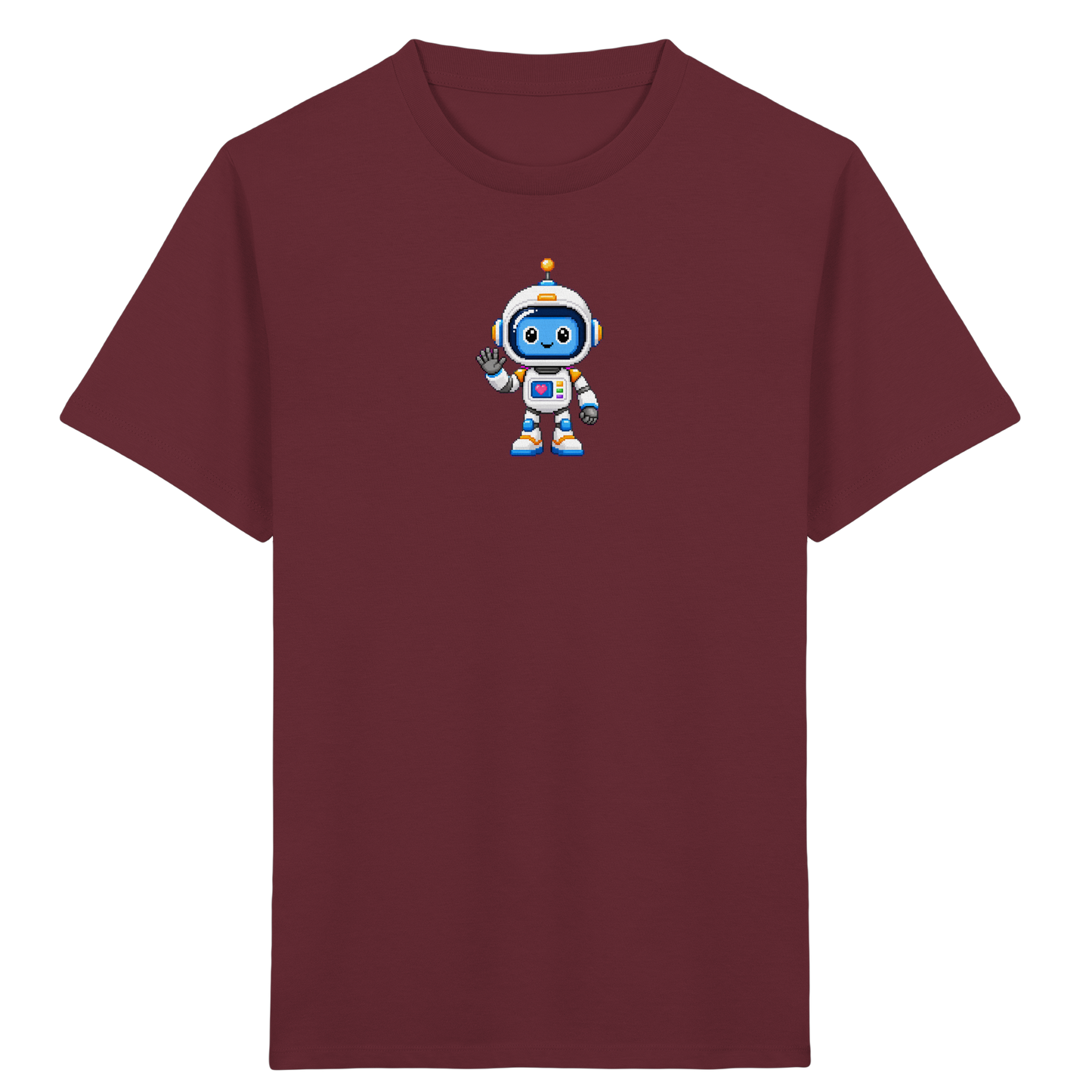 Roboter-Astronaut: Pixel-Herz-Weltraum-Shirt - Kinder T-Shirt