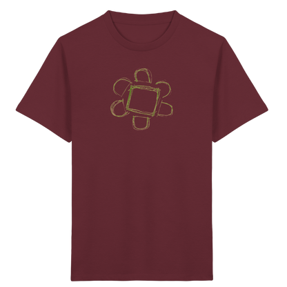 Waldgrüne Eckenblume Kinder T-Shirt - Kinder Bio T-Shirt Vorderseite