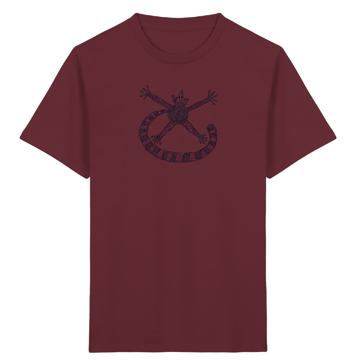 Lemur von oben gezeichnet - Kinder Bio T-Shirt