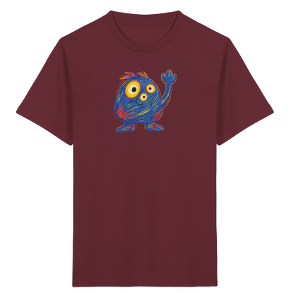 Dreiäuglein winkt fröhlich - Kinder Bio T-Shirt Vorderseite