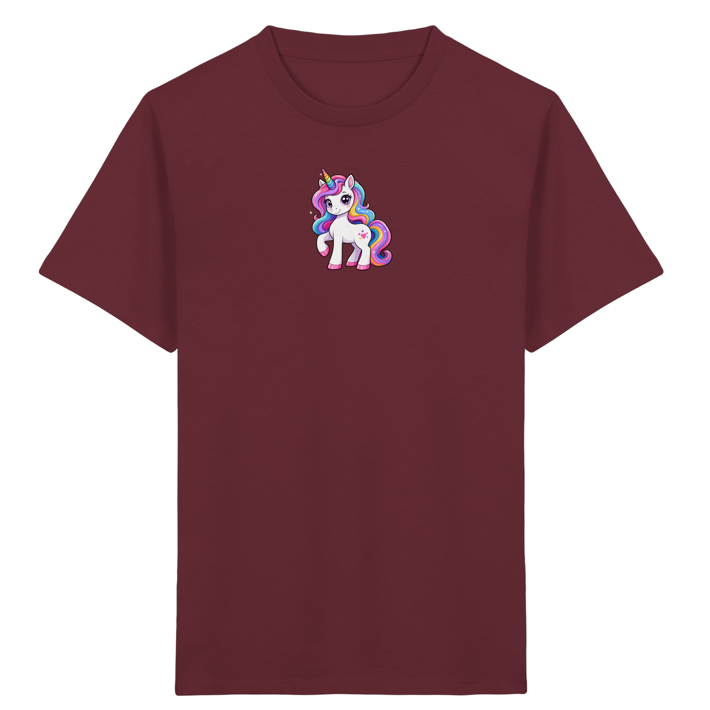 Magisches Einhorn T-Shirt mit Sternen - Kinder Bio T-Shirt Vorderseite