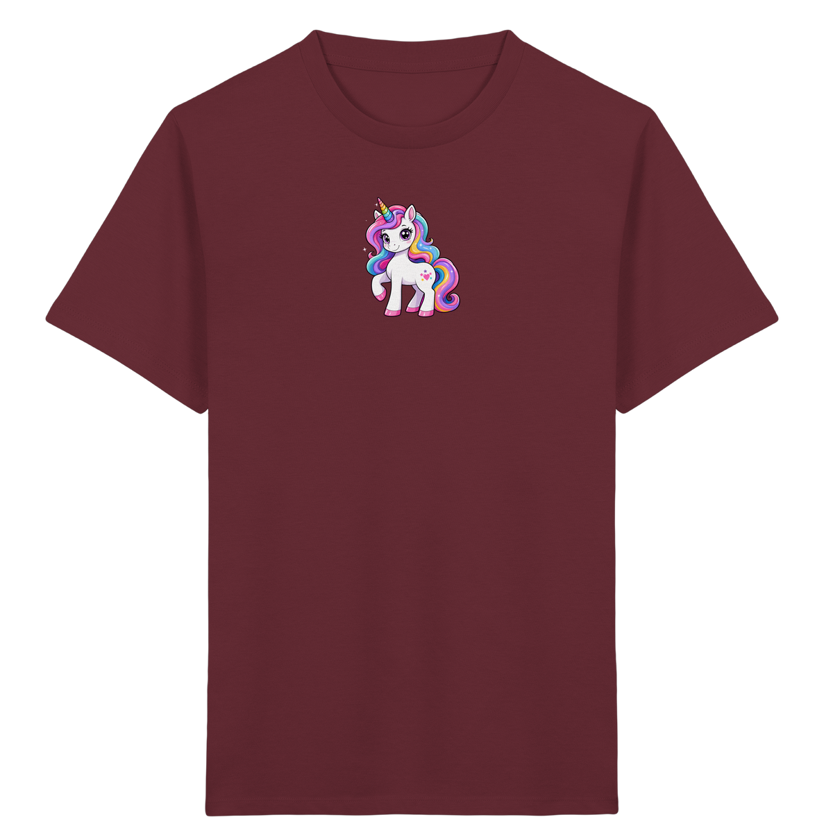 Magisches Einhorn T-Shirt mit Sternen - Kinder Bio T-Shirt Vorderseite