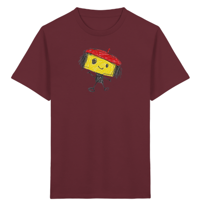 Kritzelkopf mit roter Mütze - Kinder Bio T-Shirt