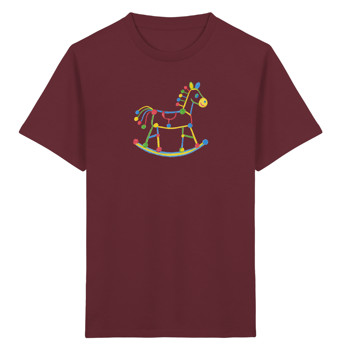 Farbpunkt Schaukelpferd Kinder Shirt - Kinder Bio T-Shirt