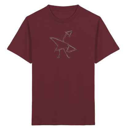 Graphitgrauer Strichvogel Kinder T-Shirt - Kinder Bio T-Shirt Vorderseite