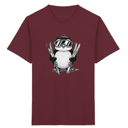 Pinguin auf Skiern: Vintage Kinder T-Shirt - Kinder Bio T-Shirt Vorderseite