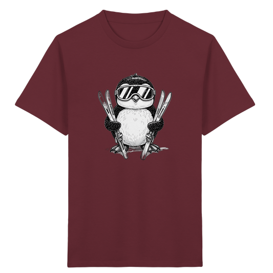 Pinguin auf Skiern: Vintage Kinder T-Shirt - Kinder Bio T-Shirt Vorderseite