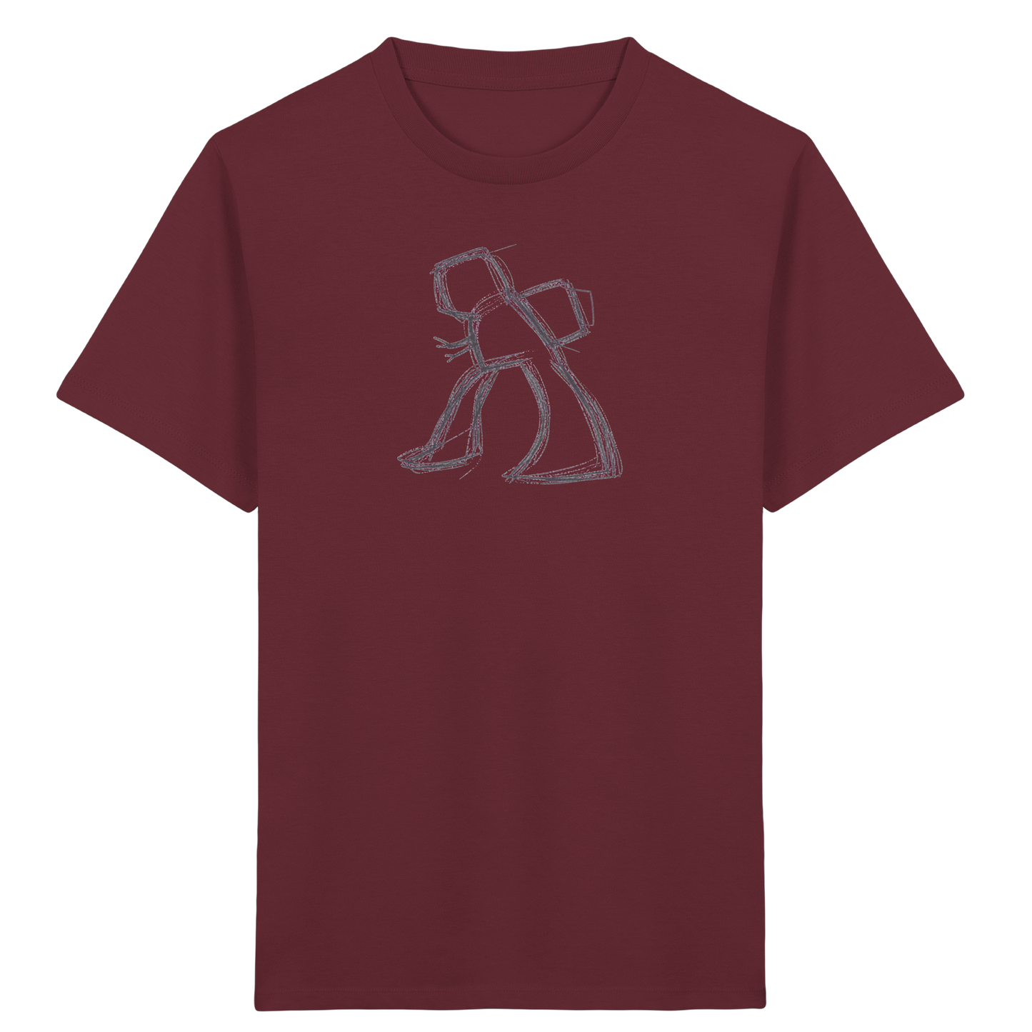 Wackel-T-Rex mit Ranzen - Kinder Bio T-Shirt Vorderseite
