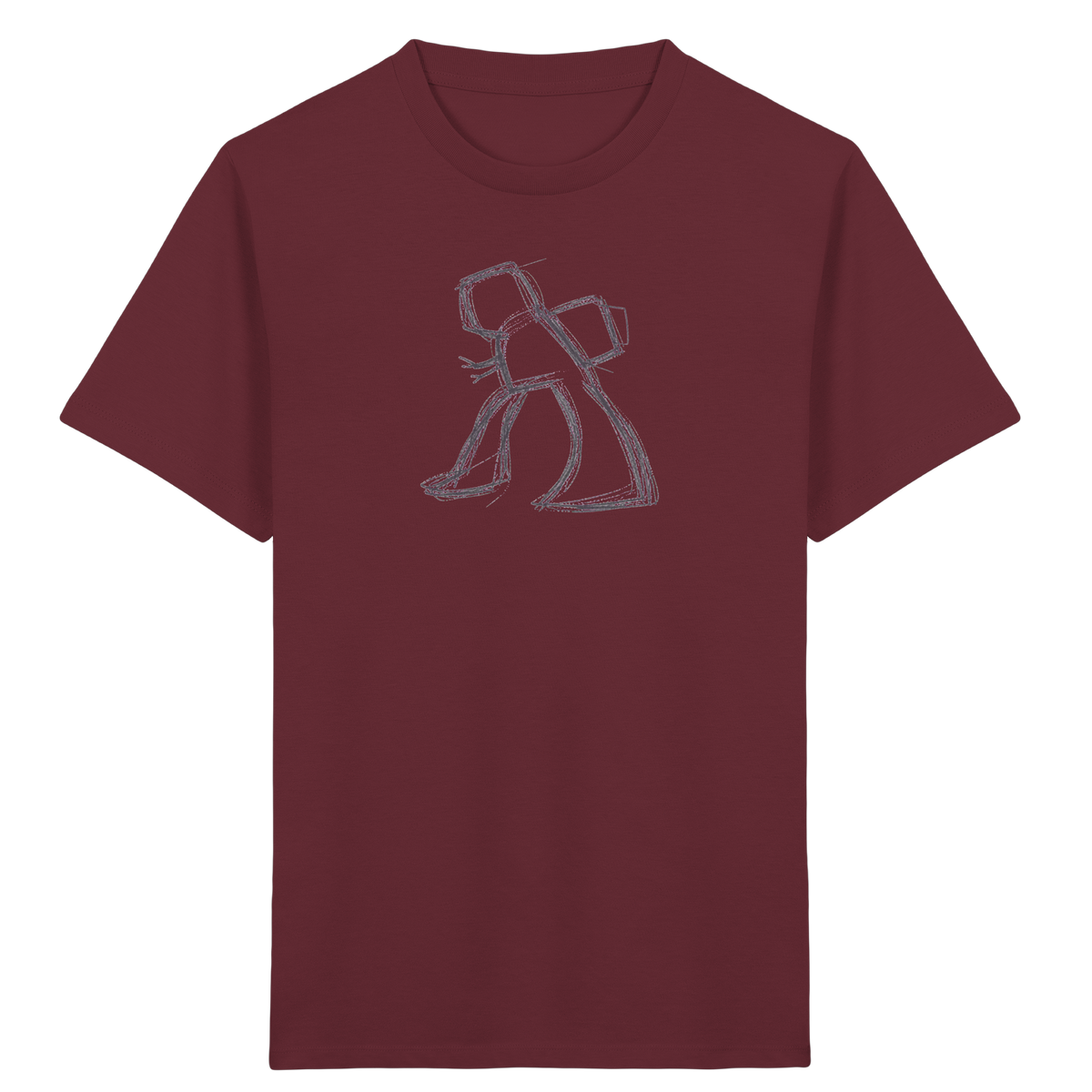 Wackel-T-Rex mit Ranzen - Kinder Bio T-Shirt Vorderseite