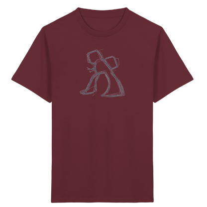 Wackel-T-Rex mit Ranzen - Kinder Bio T-Shirt Vorderseite