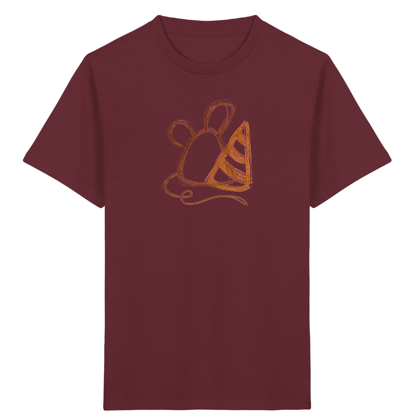 Krakelmaus mit großer Schultüte - Kinder Bio T-Shirt Vorderseite