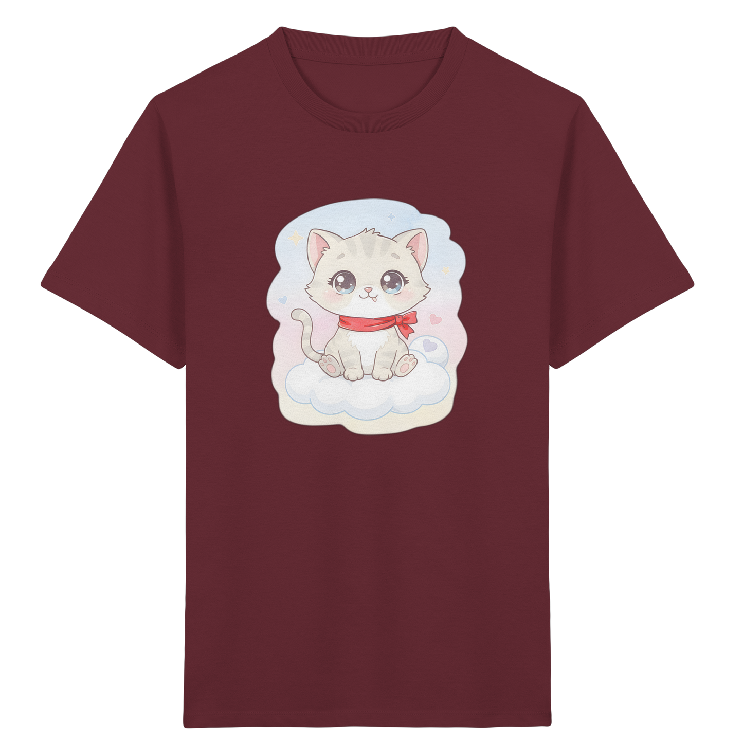 Katze auf Wolke: Süßes Mädchen T-Shirt
