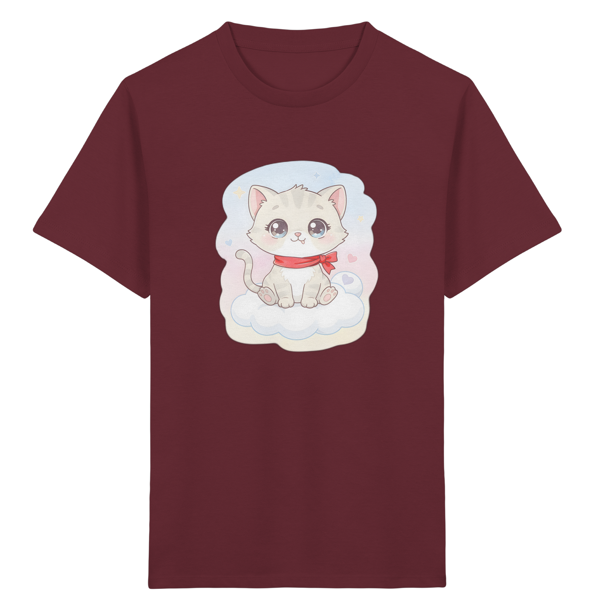 Katze auf Wolke: Süßes Mädchen T-Shirt