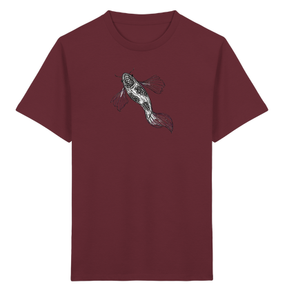Koi von oben gezeichnet - Kinder Bio T-Shirt