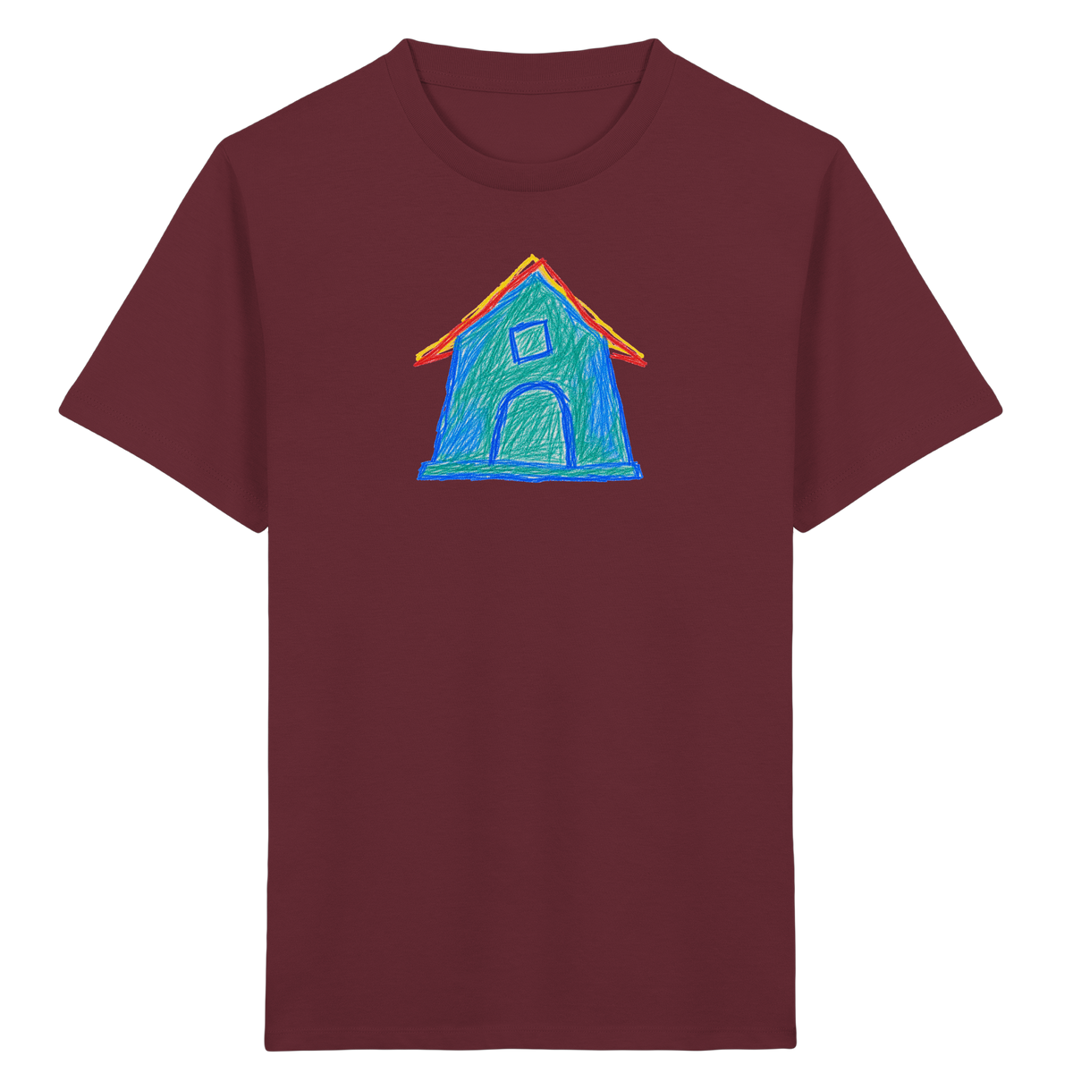 Zweifarbiger Dachbogen Haus - Kinder Bio T-Shirt