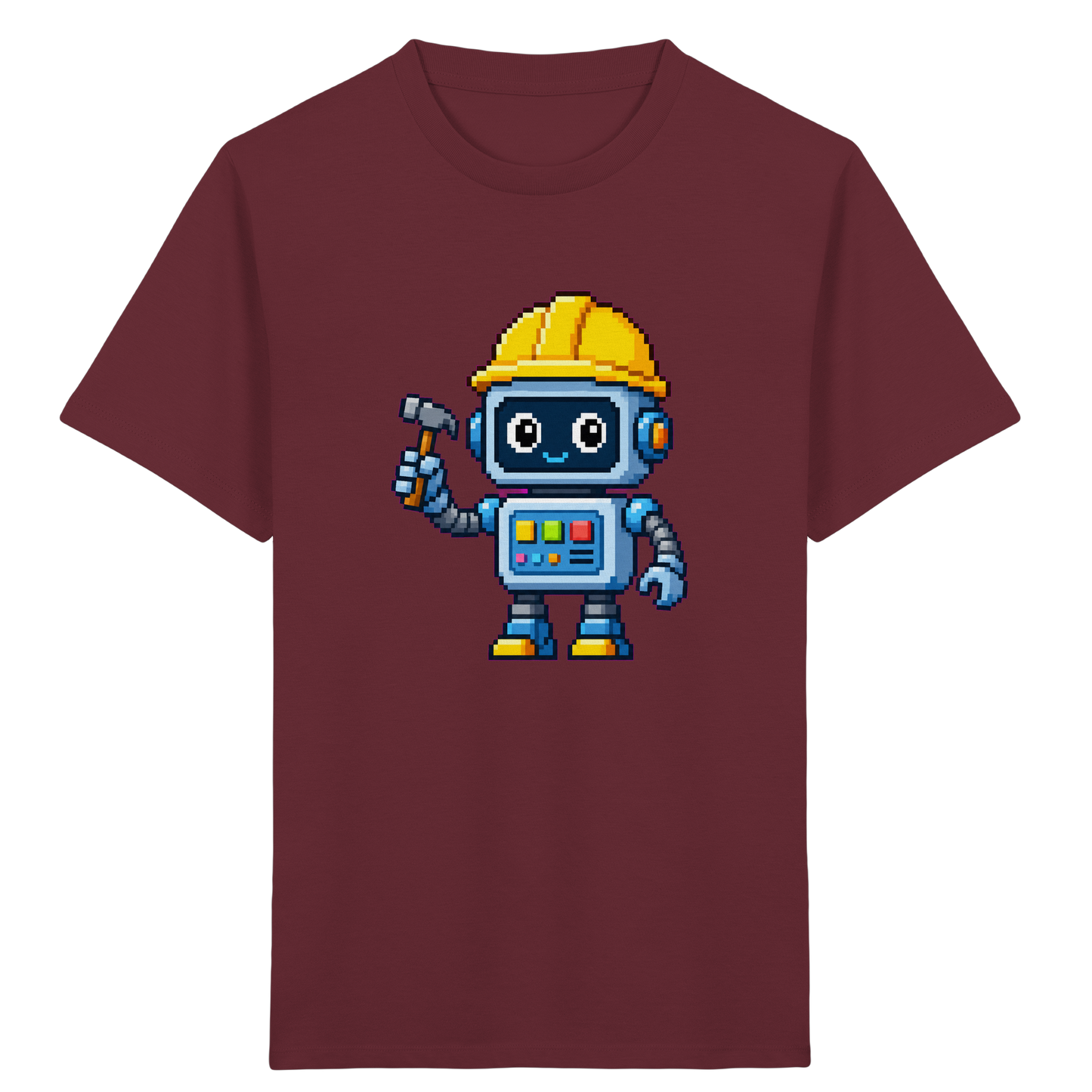 Pixel-Roboter mit Hammer: Retro Kinder-T-Shirt - Kinder T-Shirt