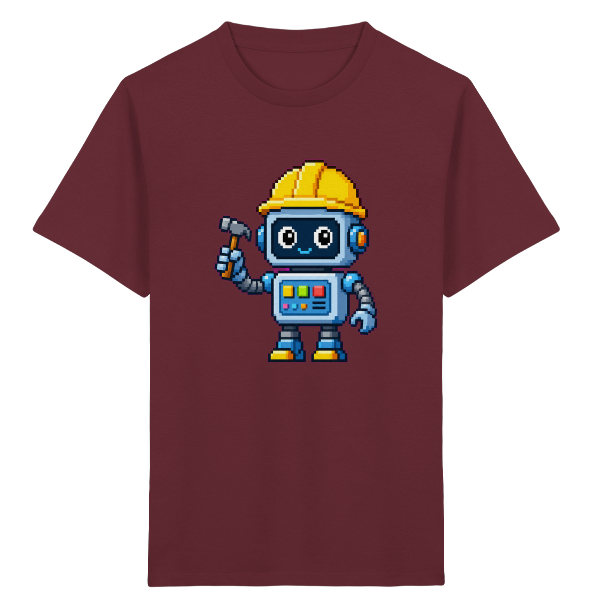 Pixel-Roboter mit Hammer: Retro Kinder-T-Shirt - Kinder T-Shirt