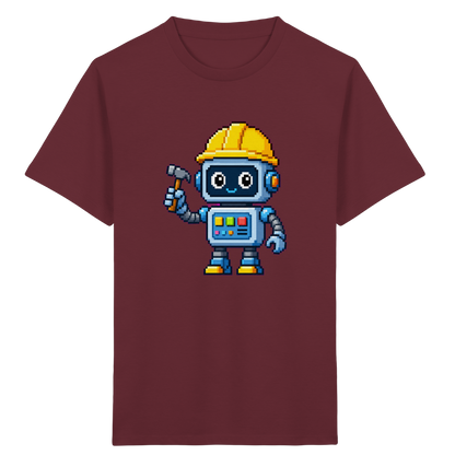 Pixel-Roboter mit Hammer: Retro Kinder-T-Shirt - Kinder T-Shirt