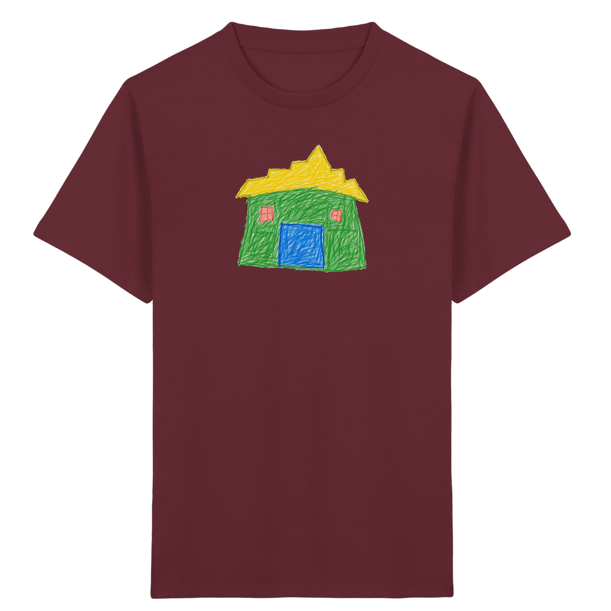 Grünes Haus mit Stufendach - Kinder Bio T-Shirt