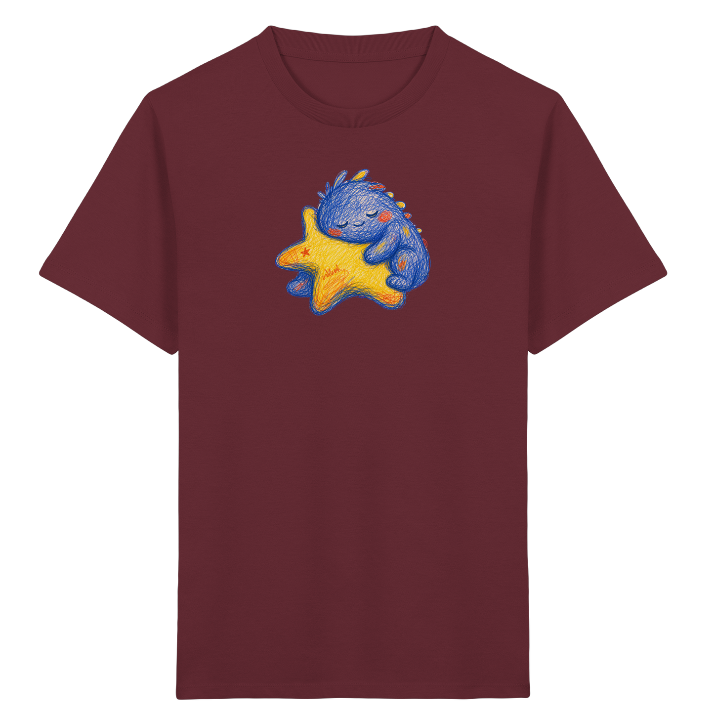 Sternenschläfer Monster mit Stern - Kinder Bio T-Shirt Vorderseite
