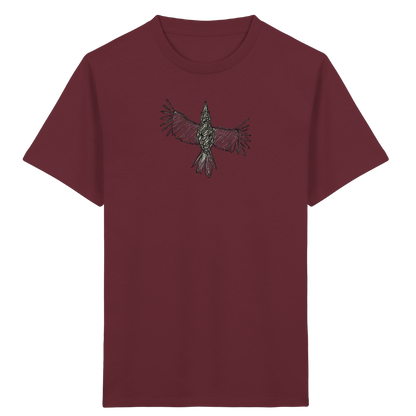 Rabe von oben gezeichnet - Kinder Bio T-Shirt