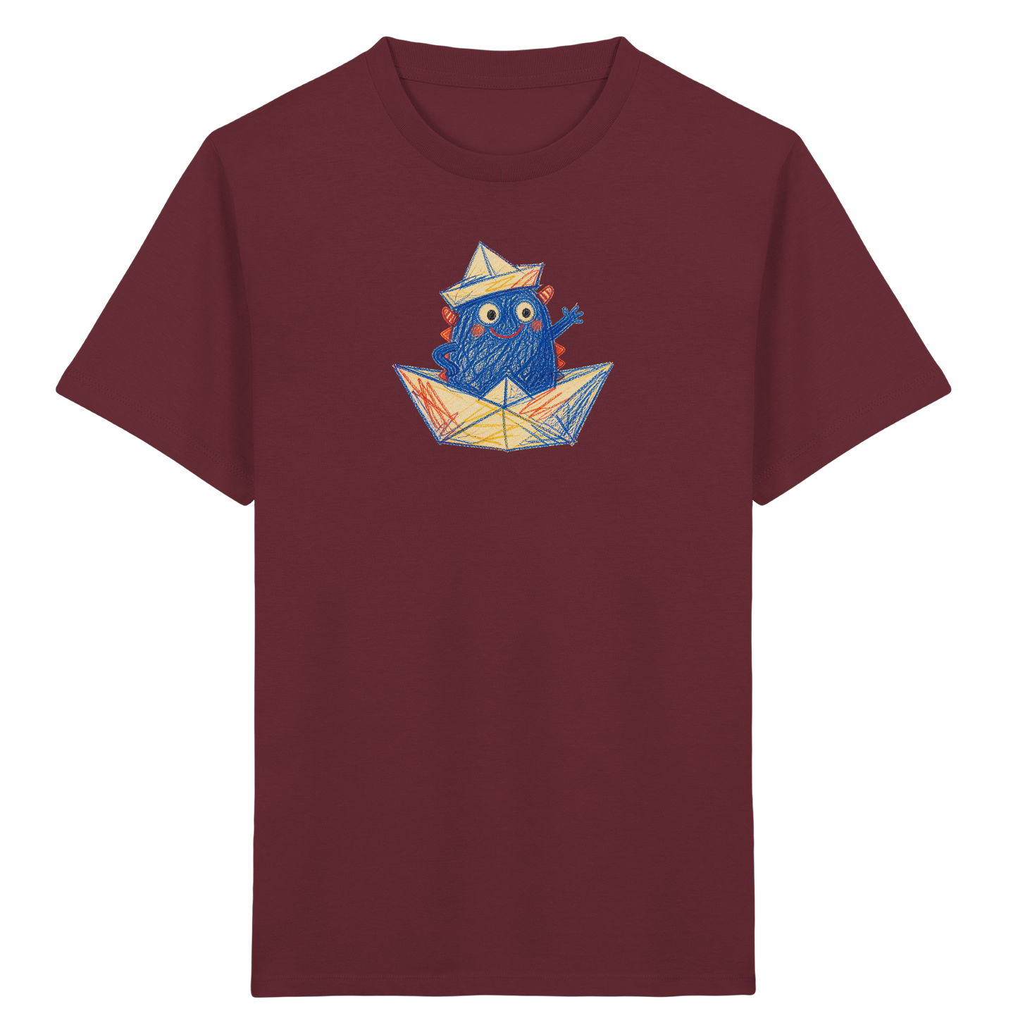 Kleiner Kapitän Monster - Kinder Bio T-Shirt Vorderseite