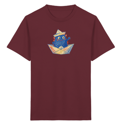 Kleiner Kapitän Monster - Kinder Bio T-Shirt Vorderseite