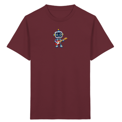 Pixel Roboter rockt E-Gitarre - Kinder T-Shirt