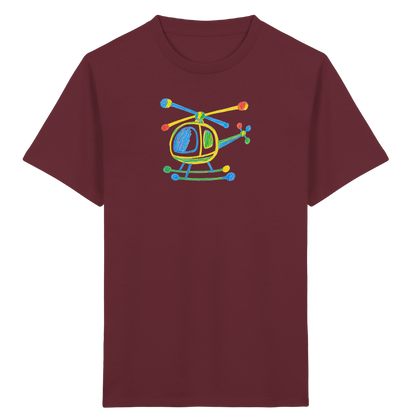 Bunter Farbpunkt Hubschrauber - Kinder Bio T-Shirt