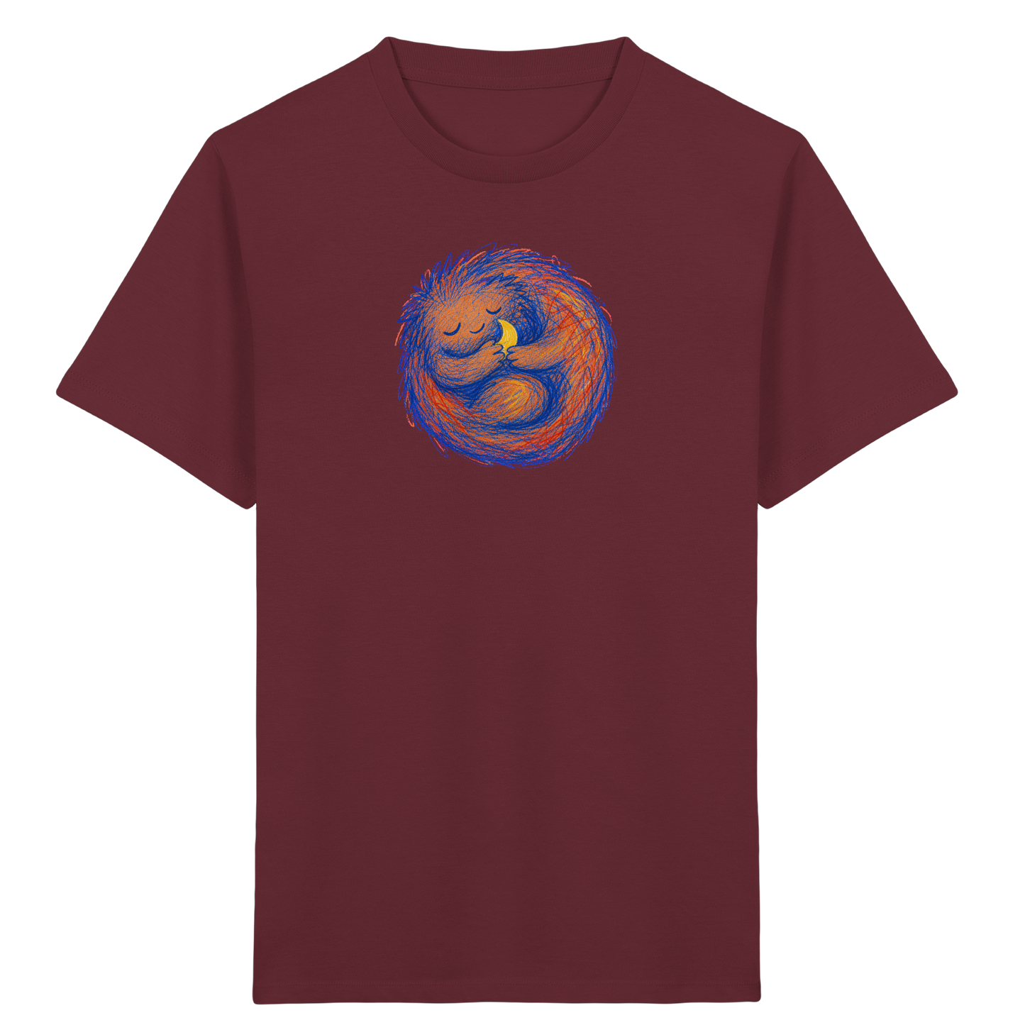Schlafzottel mit kleinem Mond - Kinder Bio T-Shirt Vorderseite