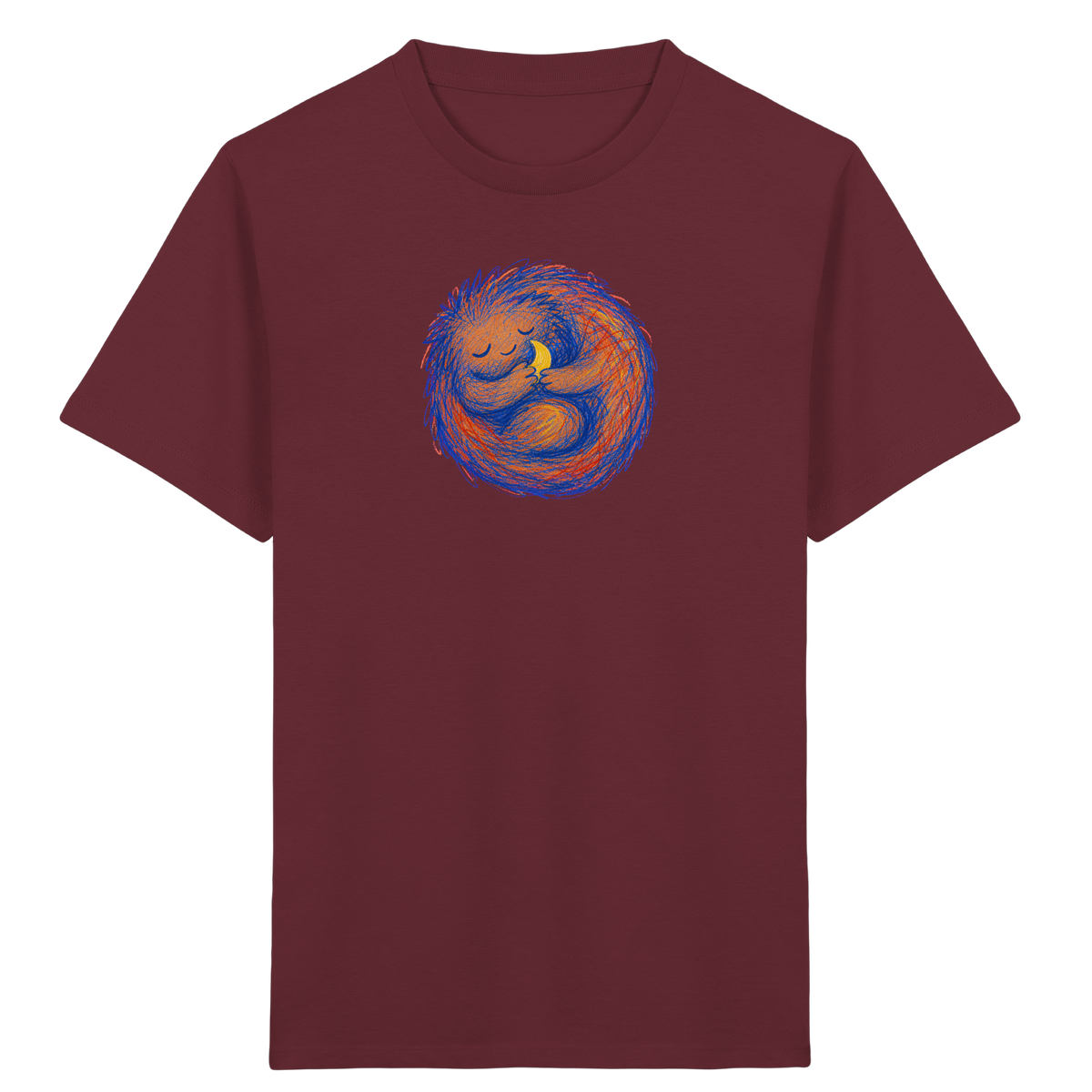 Schlafzottel mit kleinem Mond - Kinder Bio T-Shirt Vorderseite