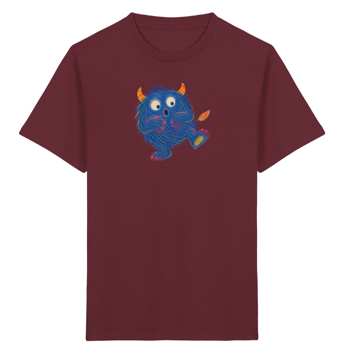 Kitzelzottel lacht im Federkitzel - Kinder Bio T-Shirt Vorderseite