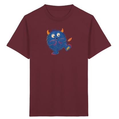 Kitzelzottel lacht im Federkitzel - Kinder Bio T-Shirt Vorderseite