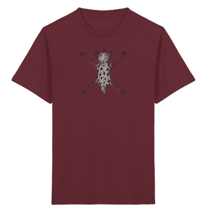 Hyäne von oben gezeichnet - Kinder Bio T-Shirt