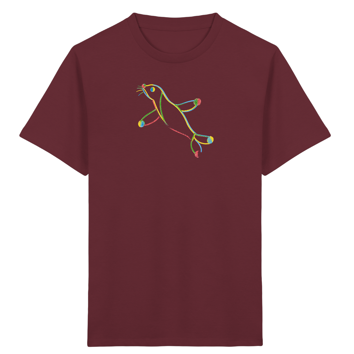 Bunte Farbpunkt Robbe Kinder - Kinder Bio T-Shirt