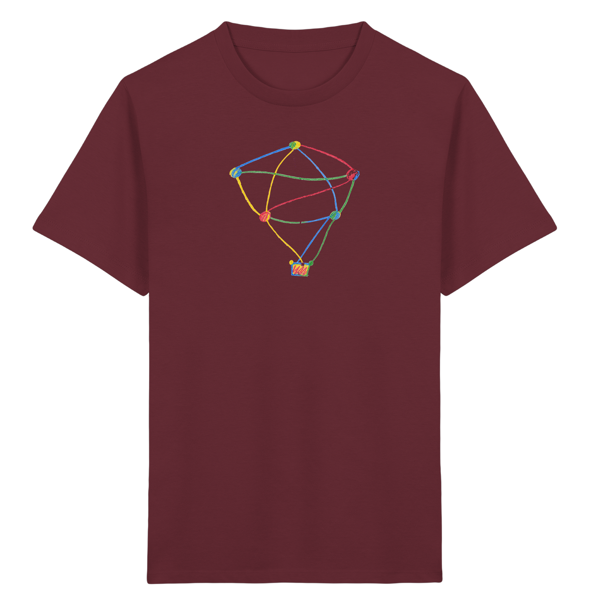 Farbpunkt Heißluftballon Kinder Shirt - Kinder Bio T-Shirt